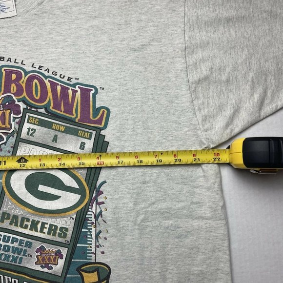 Vintage 90’s Super Bowl XXXI T Shirt by Pro Player 1997 NFL Single Stitched - Picture 7 of 9
